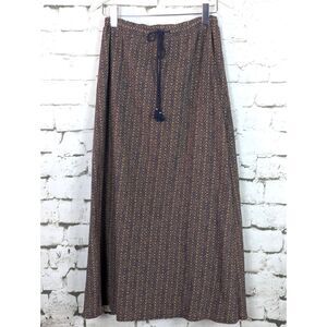 EDDIE BAUER Drawstring Maxi Skirt Gorpcore Boho Ikat Sporty Academia Size XS